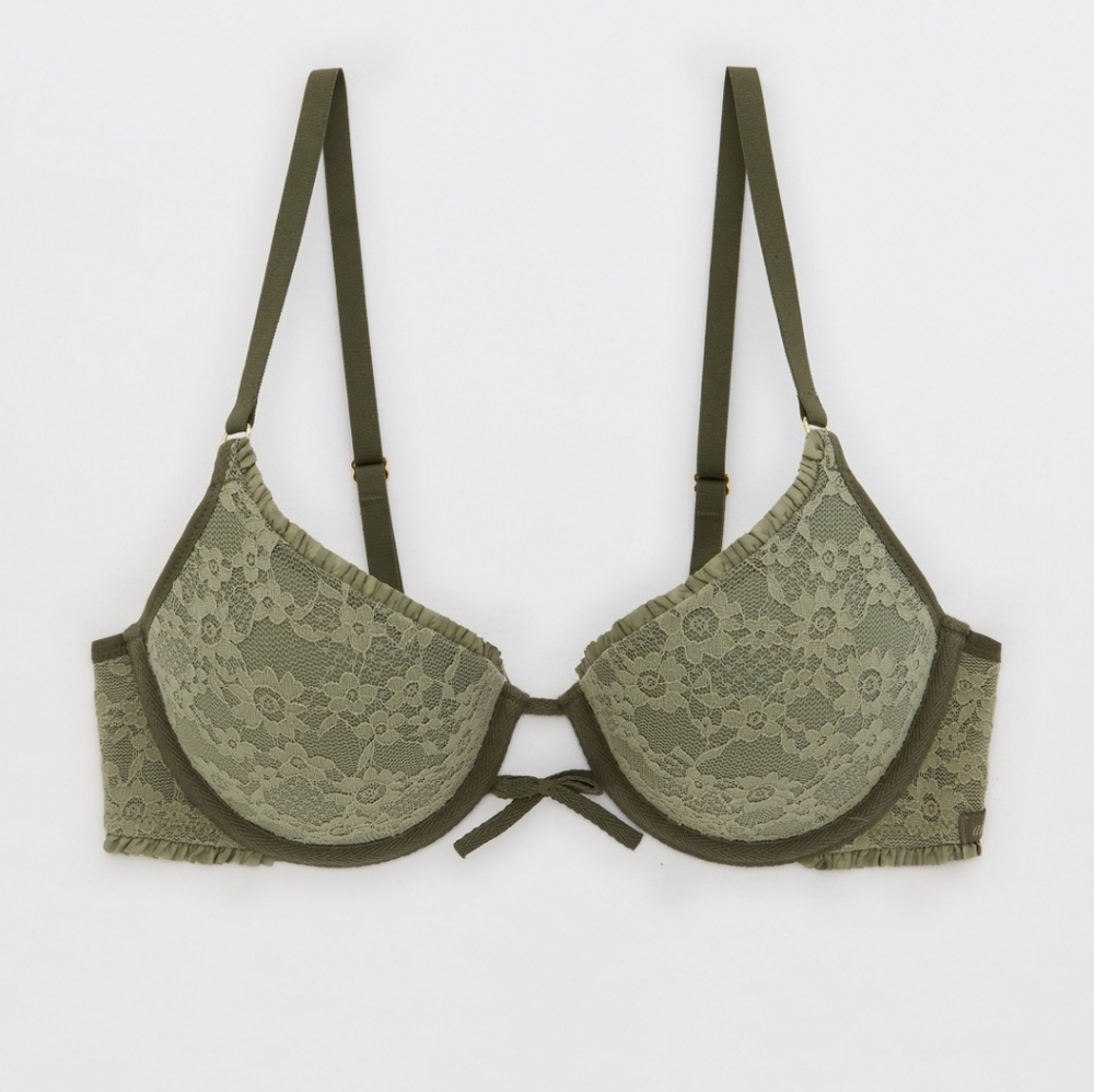 Aerie - Show Off Vintage Lace Plunge Push Up Bra